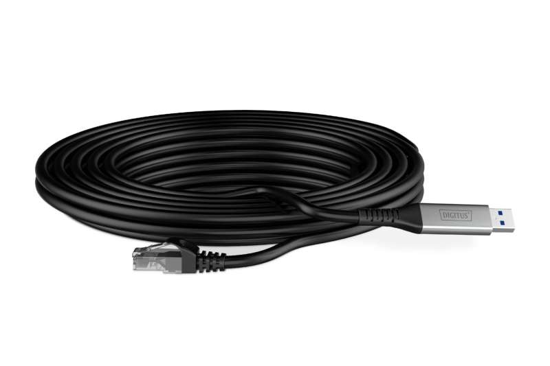 Assmann USB3.2 Gen1 - RJ45 CAT6A S/FTP Ethernet cable 1Gbit/s 2m Black
