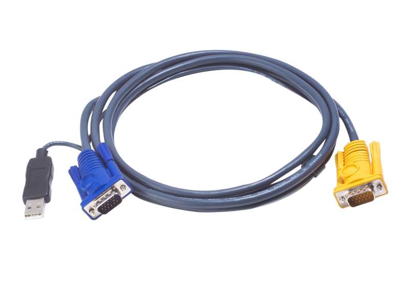 ATEN 2L-5205UP 5M USB KVM Cable with 3 in 1 SPHD and built-in PS/2 to USB converter