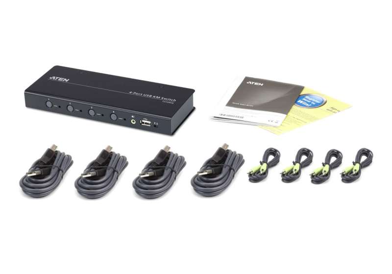 ATEN CS724KM 4-port USB Boundless KM Switch + Cables