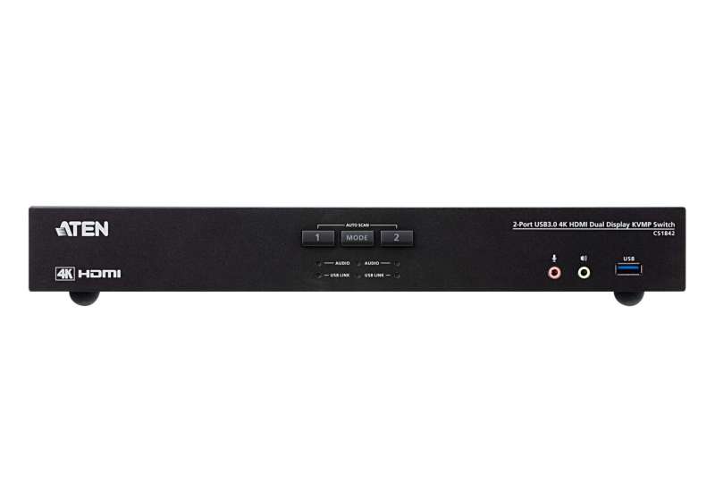 ATEN 2-Port USB 3.0 4K HDMI Dual Display KVMP Switch