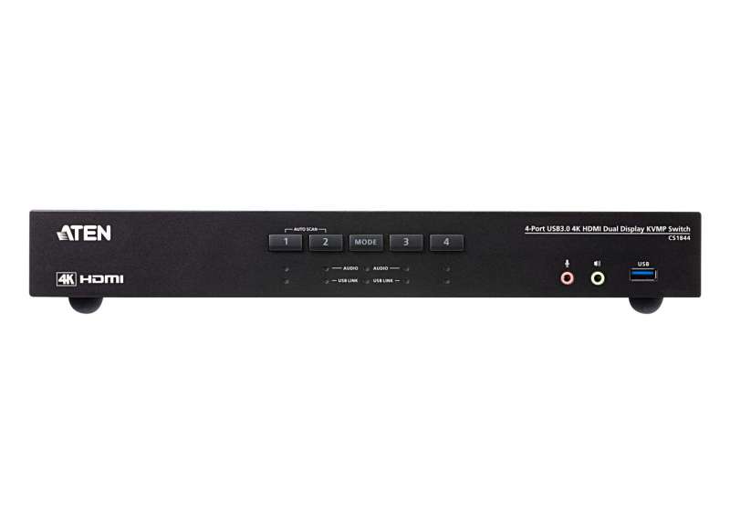 ATEN 4-Port USB 3.0 4K HDMI Dual Display KVMP Switch