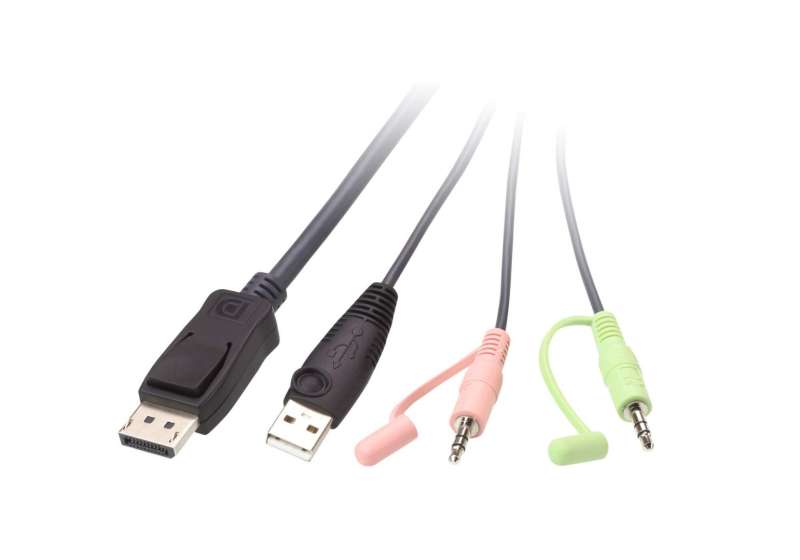 ATEN CS22DP 2-Port USB DisplayPort Cable KVM Switch with Remote Port Selector