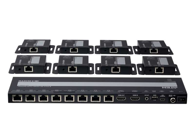 ATEN VS1828KIT 8-Port 4K HDMI Cat 6 Splitter with Receivers
