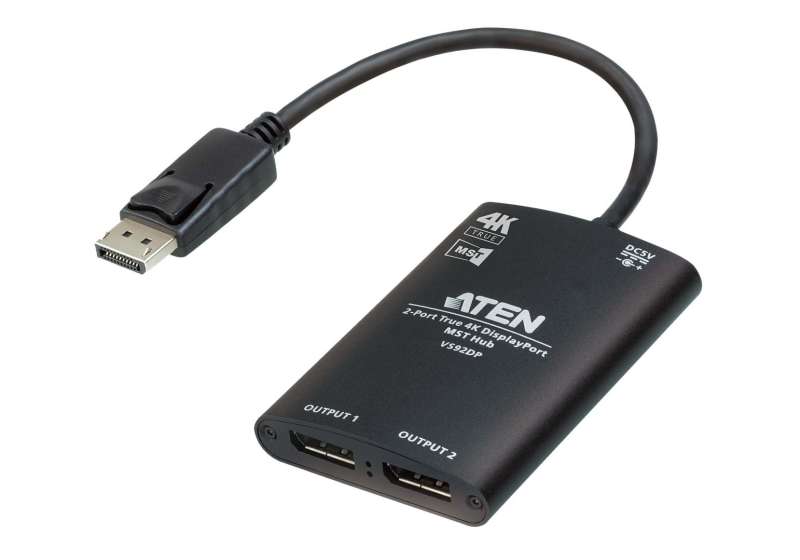 ATEN VS92DP 2-Port True 4K DisplayPort MST Hub