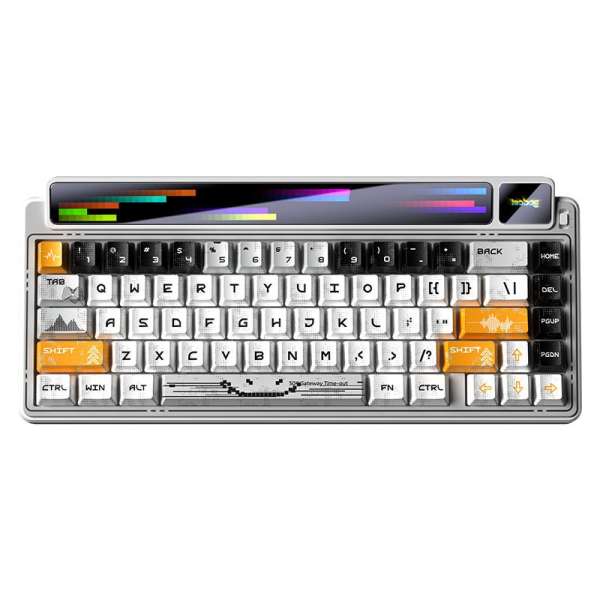 Aula AMG65 White LightFeather RGB Gaming Wireless Bluetooth Mechanical Keyboard Northern Star Lights US