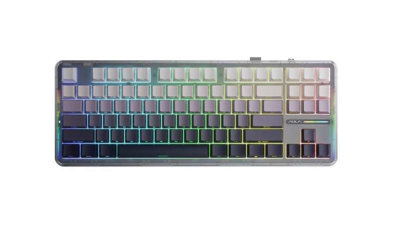 Aula F87 Gasket Gaming Wireless Bluetooth Mechanical Keyboard Grey US