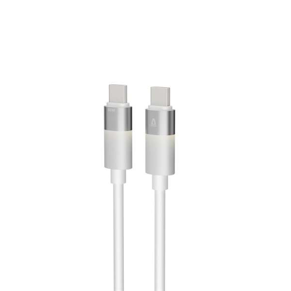 Avax CB317 GLOWY USB-C to USB-C cable 2m White