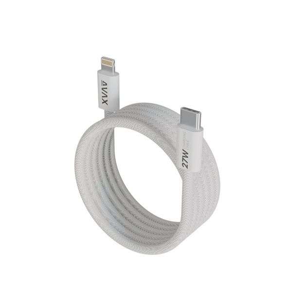 Avax CB611W MAGNETY 27W USB-C - Lightning Magnetic Charger 1m White
