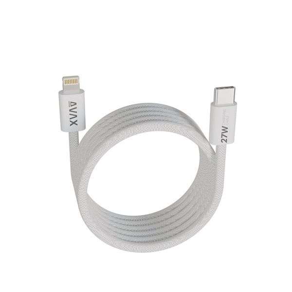 Avax CB611W MAGNETY 27W USB-C - Lightning Magnetic Charger 1m White