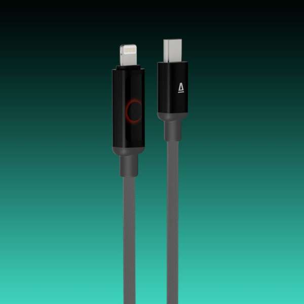 Avax CB650 Pulsey 27W USB-C to Lightning charger cable 0,5m Black