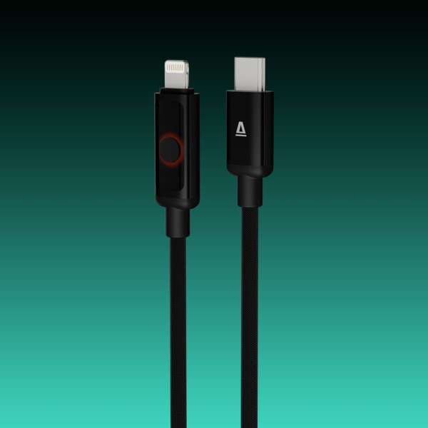Avax CB651 Pulsey 27W USB-C to Lightning charger cable 1m Black