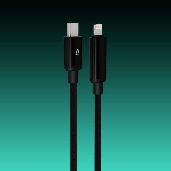 Avax CB651 Pulsey 27W USB-C to Lightning charger cable 1m Black