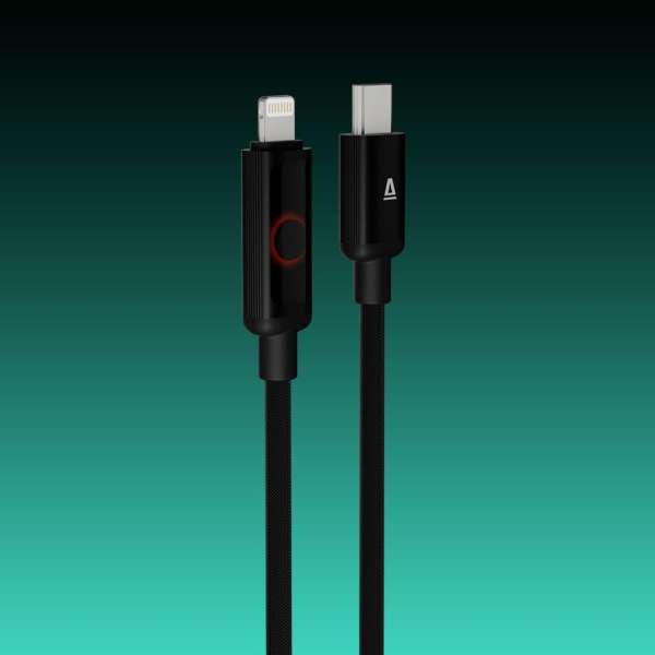 Avax CB651 Pulsey 27W USB-C to Lightning charger cable 1m Black