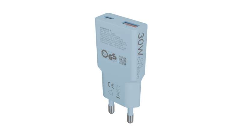 Avax CH641LB NANO SLIM 30W Charger Light Blue