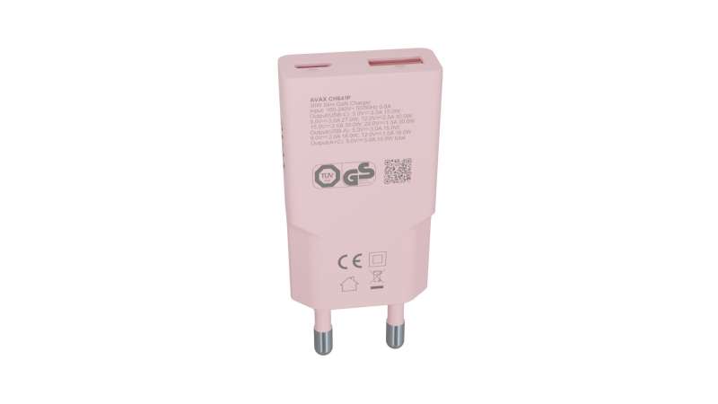 Avax CH641P NANO SLIM 30W Charger Pink