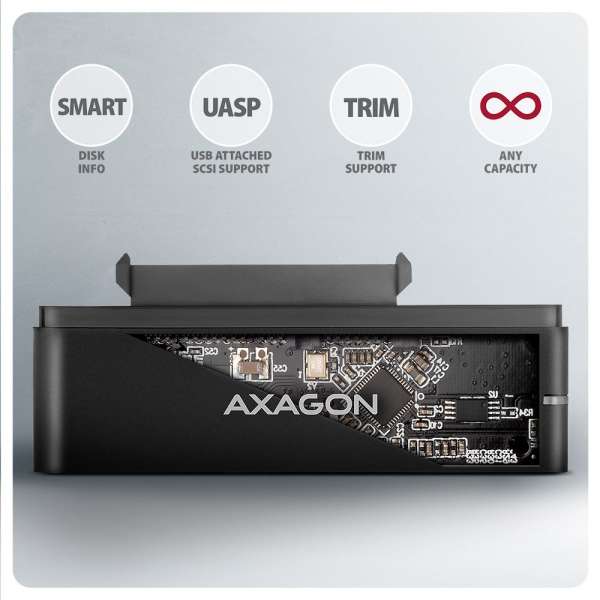 AXAGON ADSA-FPX USB-C 10Gbps Fast Port X adapter for 2,5"/3,5" SSD/HDD