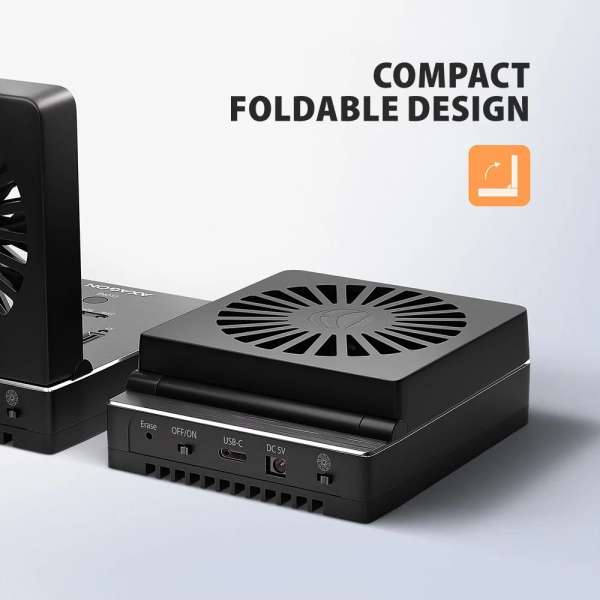 AXAGON ADSA-M2C44 USB4 docking station for 4x M.2 NVMe SSDs with disk cloning function without a PC