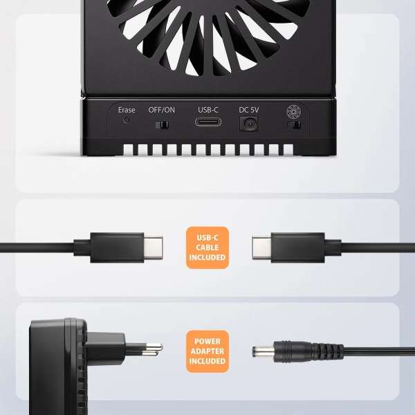 AXAGON ADSA-M2C44 USB4 docking station for 4x M.2 NVMe SSDs with disk cloning function without a PC
