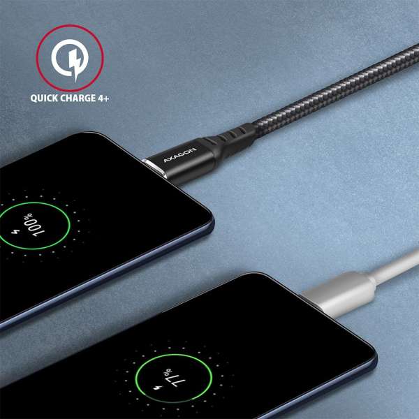 AXAGON BUCM-CM10AB HQ USB-C <> USB-C Cable 1m Black