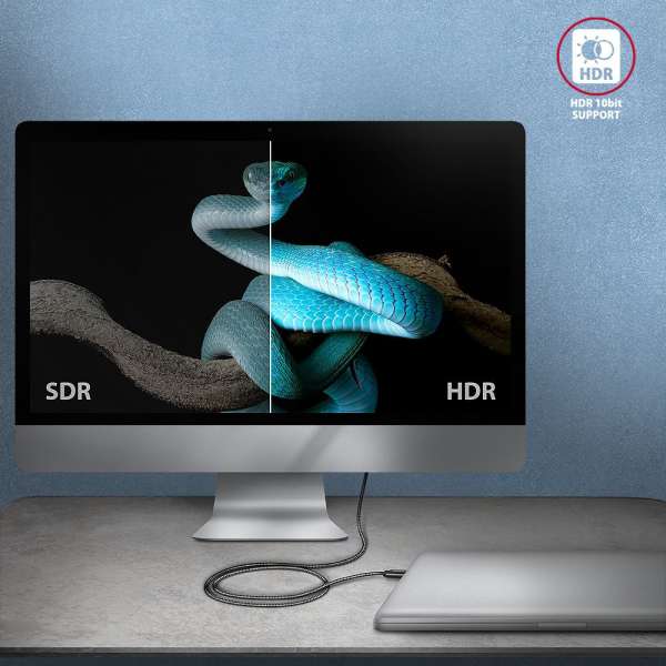 AXAGON BUCM4X-CM05AB NEWGEN USB-C <> USB-C 4 Gen 3x2 Cable 0,5m Black