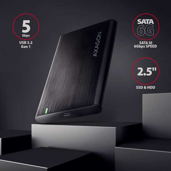 AXAGON EE25-XA6 2,5" USB3.0 HDD SATA Aline Box Black