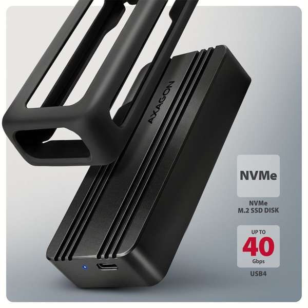 AXAGON EEM2-40G USB-C 40Gbps external enclosure for M.2 NVMe SSD