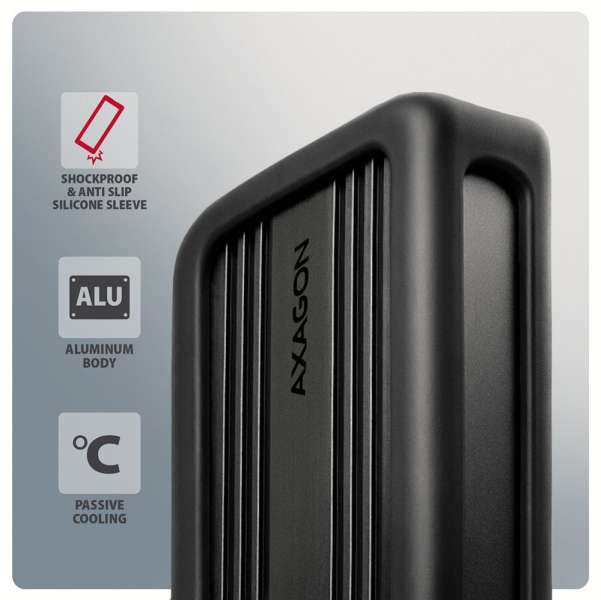 AXAGON EEM2-40G USB-C 40Gbps external enclosure for M.2 NVMe SSD