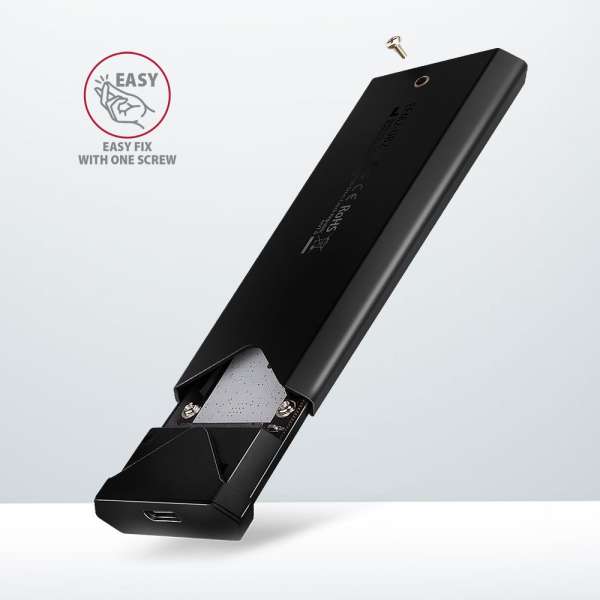 AXAGON EEM2-UB2 USB-C 3.2 Gen 2 NVMe M.2 box Black