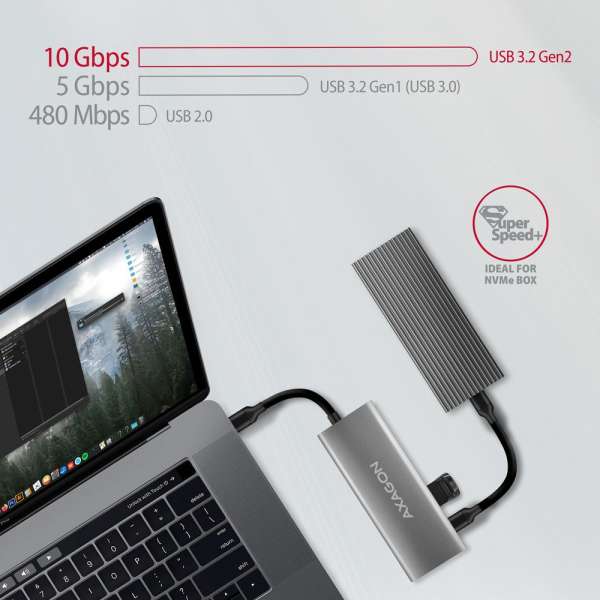 AXAGON HMC-5G21 USB-C 10Gbps SPEEDSTER 5in1 hub