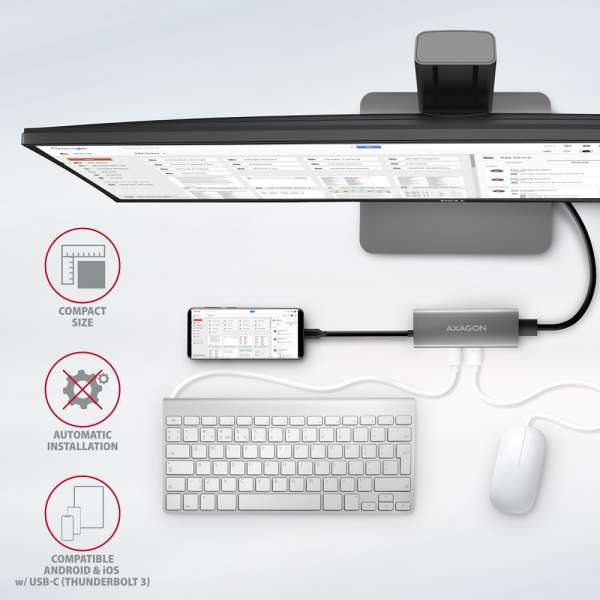AXAGON HMC-5G21 USB-C 10Gbps SPEEDSTER 5in1 hub