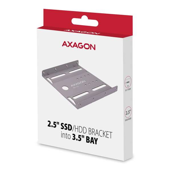 AXAGON RHD-125S 2.5" SSD/HDD Bracket into 3.5" bay Silver