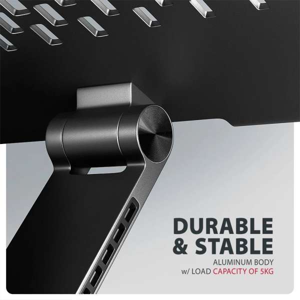 AXAGON STND-LRB stand with 360° rotation for laptops and tablets Black