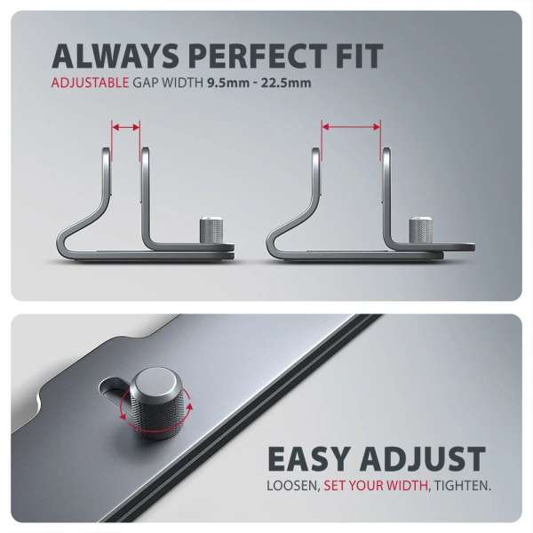 AXAGON STND-VG vertical stand for laptops and tablets Grey