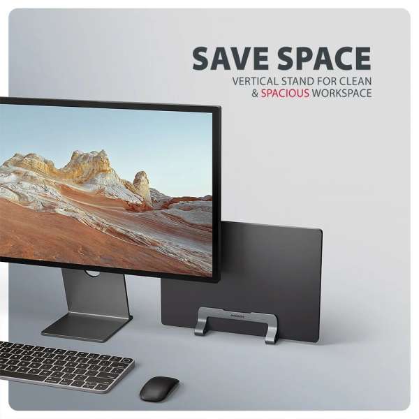AXAGON STND-VG vertical stand for laptops and tablets Grey