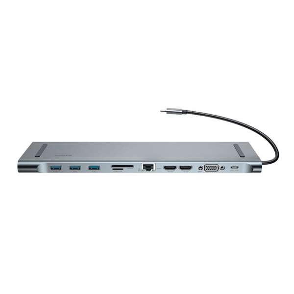 Baseus 11 in 1 Enjoyment Series USB3.0 Type-C notebook HUB adapter Grey
