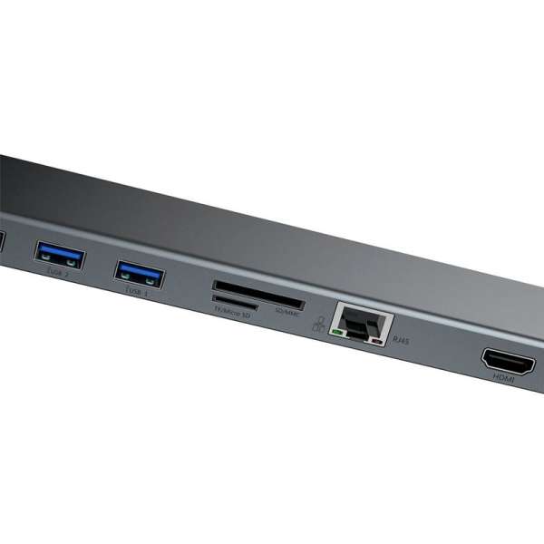 Baseus 11 in 1 Enjoyment Series USB3.0 Type-C notebook HUB adapter Grey
