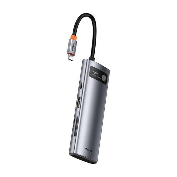 Baseus 7in1 Gleam USB-C Docking Station Gray