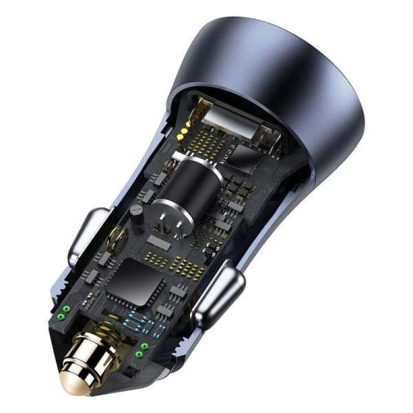 Baseus Baseus USB-A+USB-C Car Charger 40W Grey