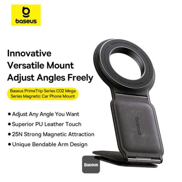 Baseus C02 Prime Trip Series Magnetic Car Phone Holder Black