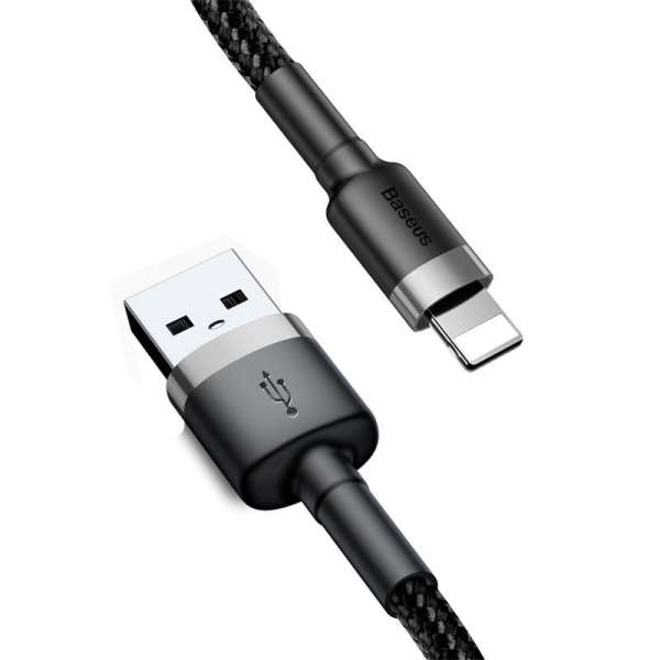 Baseus Cafule lightning Cable 2,4A 0,5m Black/Grey