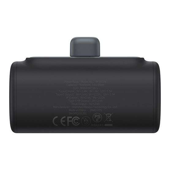 Baseus Compact 20W iPhone 5000mAh PowerBank Black