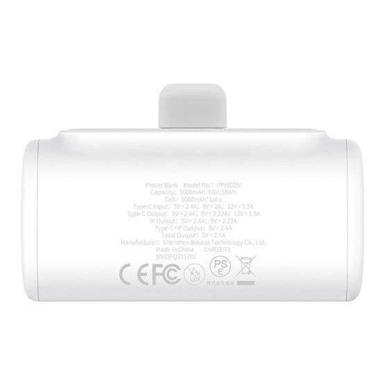 Baseus Compact 20W iPhone 5000mAh PowerBank White