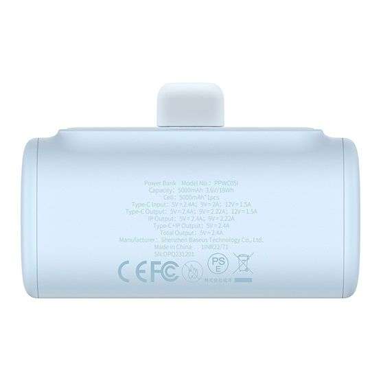 Baseus Compact 20W iPhone 5000mAh PowerBank Blue