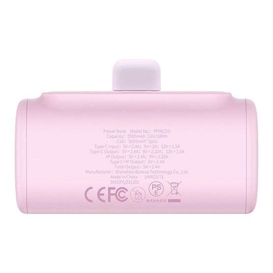 Baseus Compact 20W iPhone 5000mAh PowerBank Pink