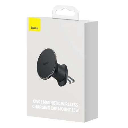 Baseus CW01 15W Magnetic Wireless Charging Car Mount Black