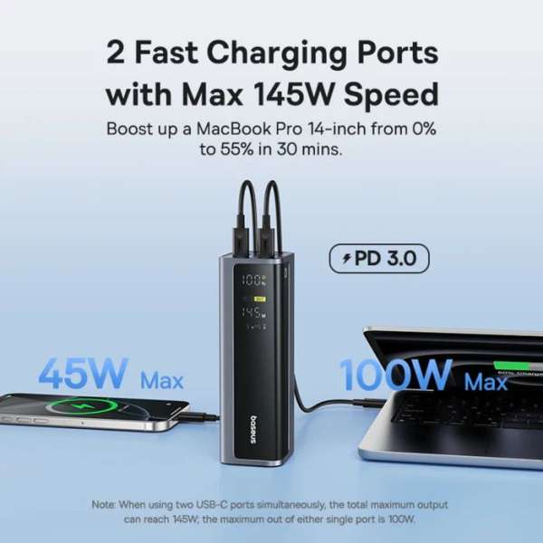Baseus EnerGeek GP12 20800mAh PowerBank Grey