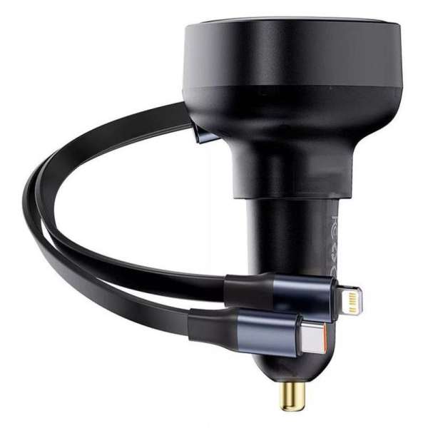 Baseus Enjoyment Pro 60W Type-C and Lightning Car Charger Black