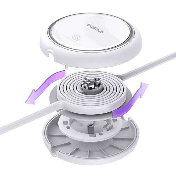 Baseus Free2Pull Retractable USB-C Cable 100W White