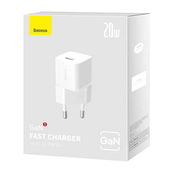 Baseus GaN5 20W Mini 20W Wall Charger White