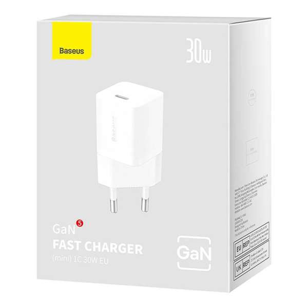 Baseus GaN5 Mini USB-C Charger White